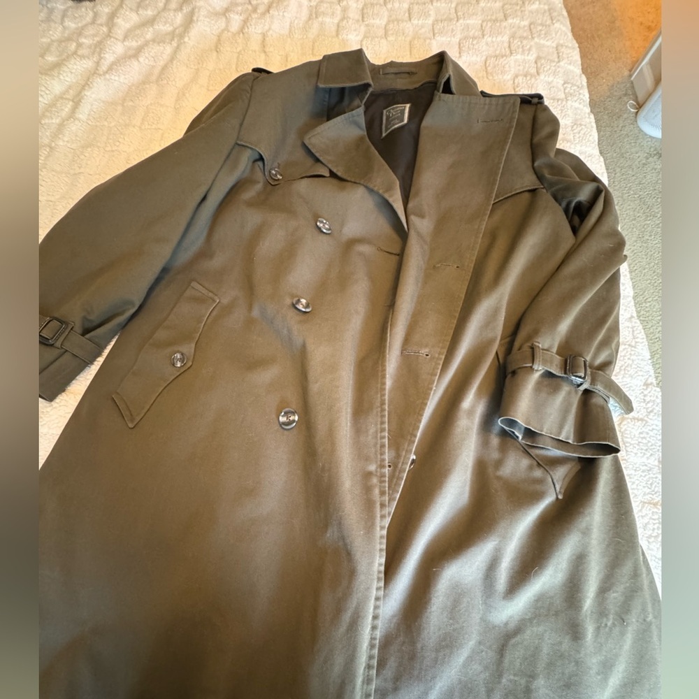 Dior Green Trench Coat Classic Design - Picture 3 of 5